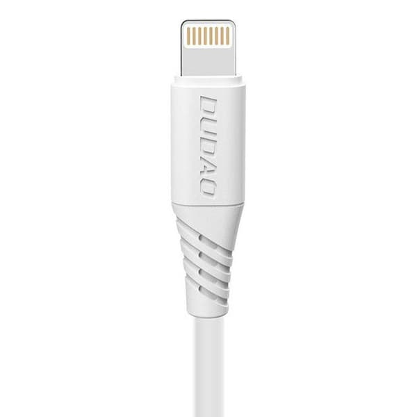 USB-Lightning-kabel - DUDAO - 5A 1m - Vit - Snabbladdning QC3.0 - Dataöverföring Vit