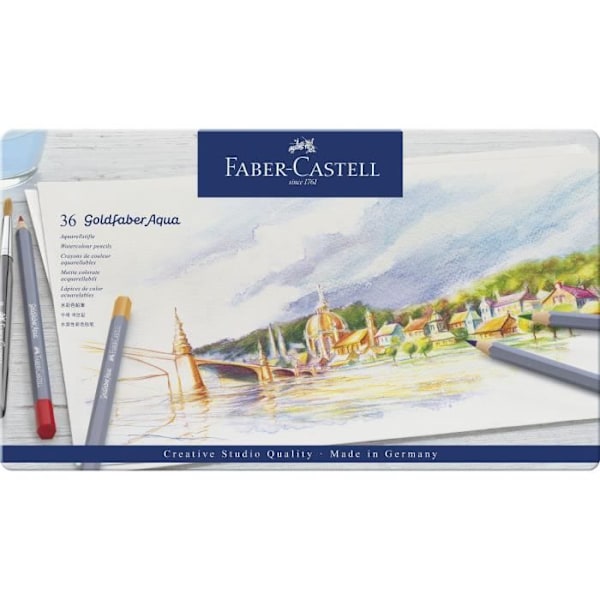 FABER-CASTELL Box med 36 Goldfaber akvarellpennor