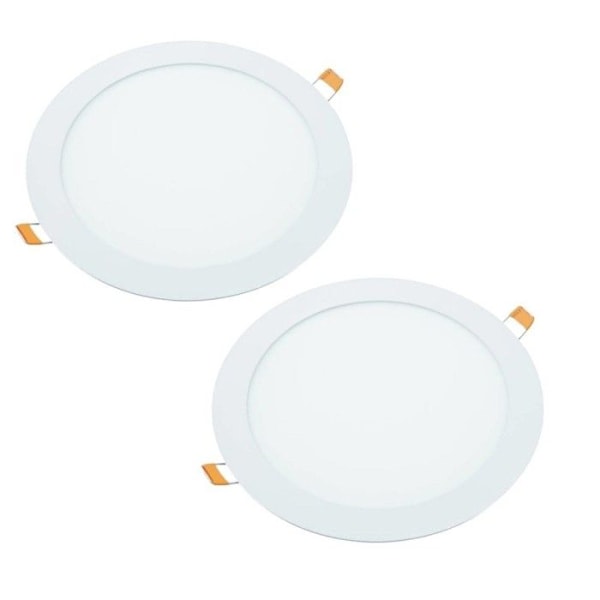 Jandei- 2x 18W rund infälld led downlight 4200K, matt vit aluminiumring, för 200-205 mm infälld