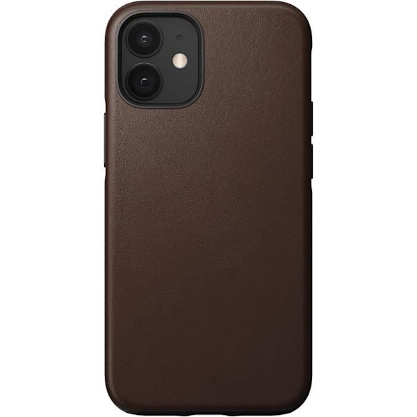 Skyddsfodral - NOMAD - iPhone 12 Mini - Horween-läder - Brun - Stötskydd och repor kastanj