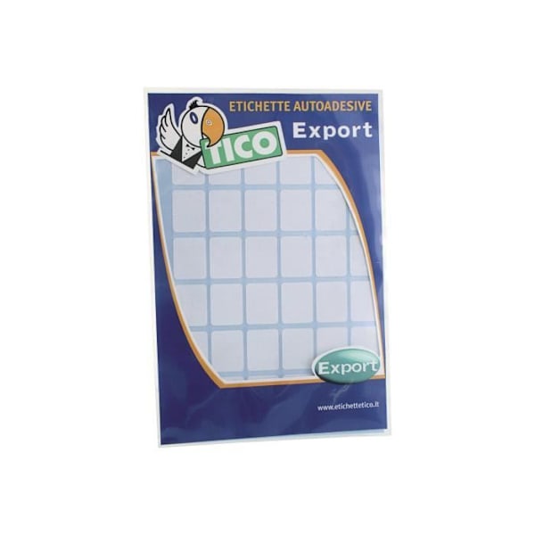 Tico Export Vita permanenta självhäftande satinpappersetiketter 75 x 56 mm 40 etikett(er) (10 ark(ar) x 4)