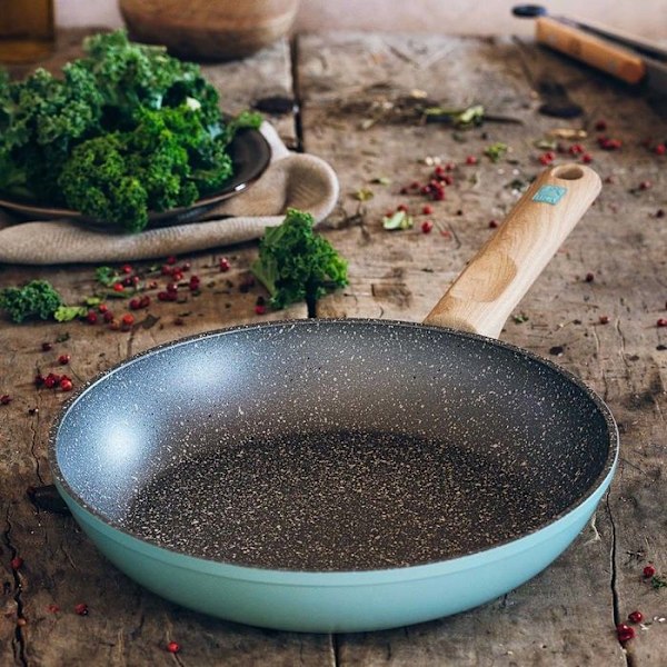 Stekpanna - BRA - Nordik - Snidad Aluminium - Non-stick - 24 cm - Induktionskompatibel Turkos