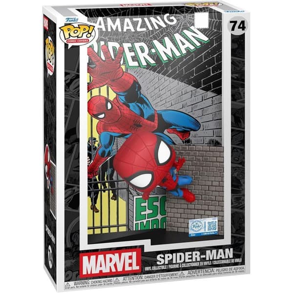 Figurine Funko Pop! Comic Cover | Spider-man | Spider-man '65 röd, blå, svart, vit