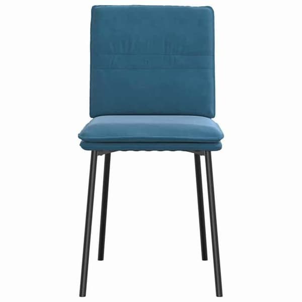 vidaXL Matstolar set om 2 Blå Sammet, stol, vardagsrumsstol, accentstol, köksstol, sittplats för sal 4101254