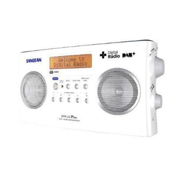 DAB portabel radio - SANGEAN - DPR-25+ - 2 W - Vit - LCD