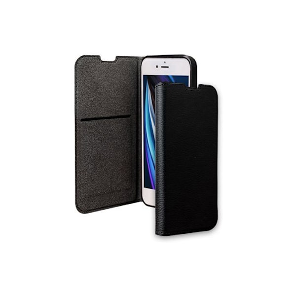 Folio Wallet - Bigben - iPhone SE 2022/SE/8/7/6S/6 - Svart - 65% Återvunnen plast - Halvstyv Svart