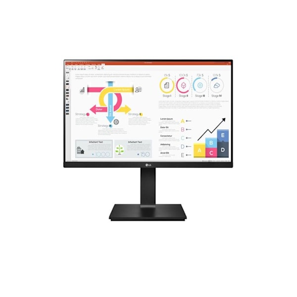 SKÄRM LG 24" Svart 24QP750P-B 16:9 IPS 5ms QHD 2560x1440 300cd/m2 HDMI DP USB-C 2xUSB 3.0 FreeSync Svart Stabilisator Smart Energy Savi Svart