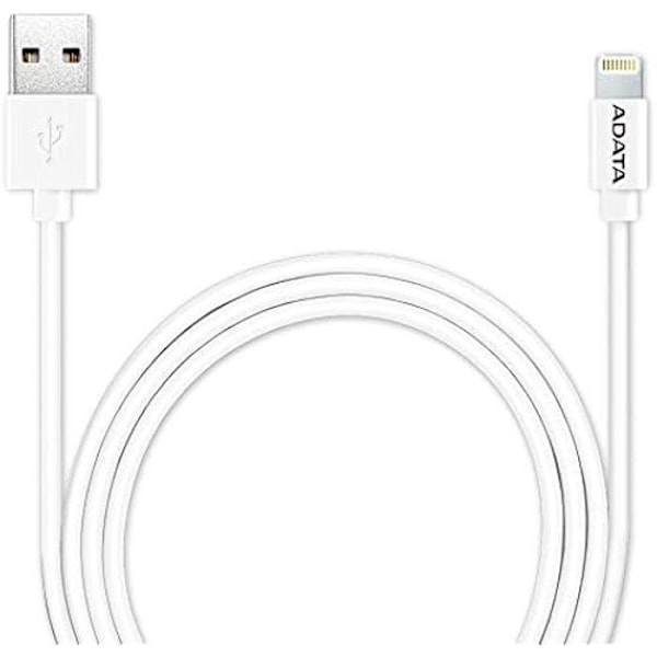 Lightning USB-kabel - ADATA - 1 m - MFi-certifierad - Ladda och synkronisera - Vit