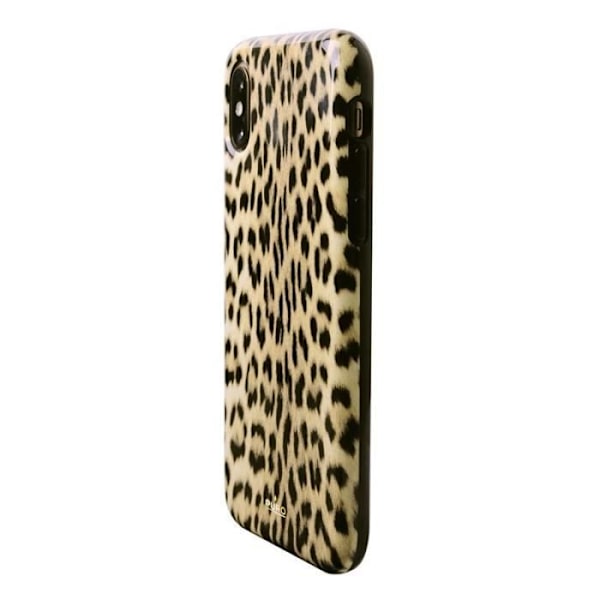 Puro Glam Leopard Cover - Fodral för iPhone Xs / X (Leo 1) - 8033830271335