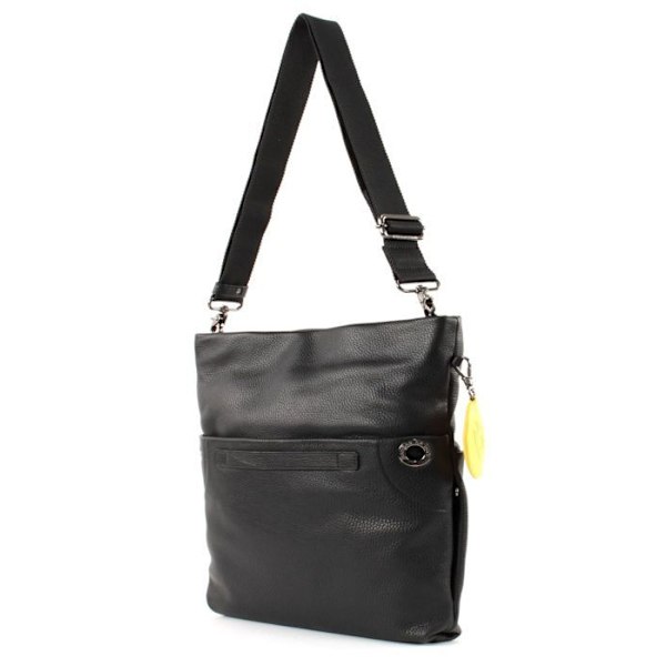 Axelväska - MANDARINA DUCK - Mellow Leather Crossover Nero - 100% läder - svart - 27x35x7 cm svart