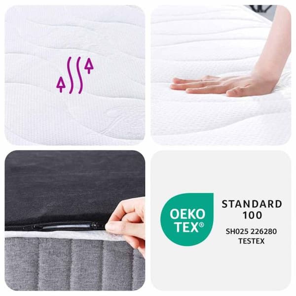 vidaXL Pocket resårmadrass Medium 120x200 cm 372813