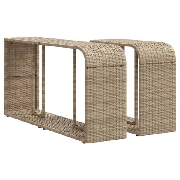 Förvaringshyllor 2 st beige vävd plast beige