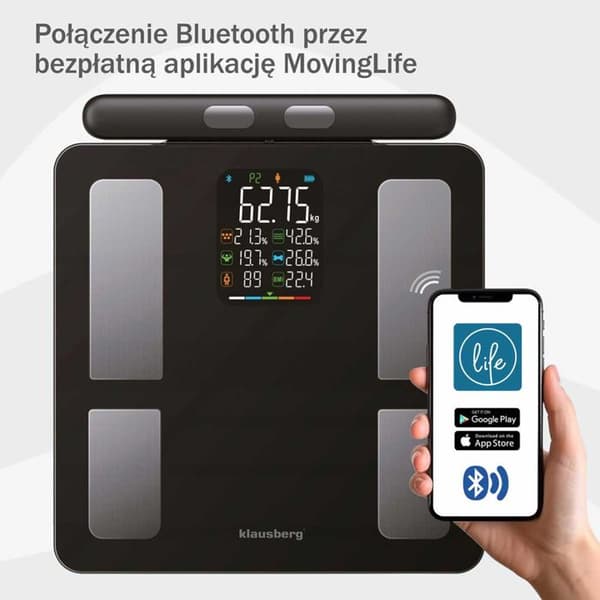 ANALYTISK BADVÅG SMART IOS ANDROID KLAUSBERG KB-7856