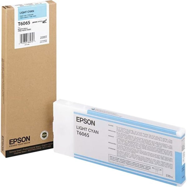 Epson skrivarpatron - T606500 - T6065 Original bläckpatron 1 x ljus cyan