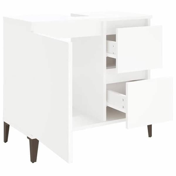 vidaXL Badrumsskåp Vit 65x33x60 cm Konstruerat trä 819828