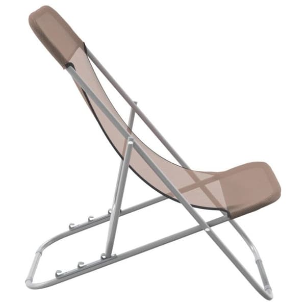 vidaXL hopfällbara strandstolar 2 st Textilen pulverlackerat stål 360191