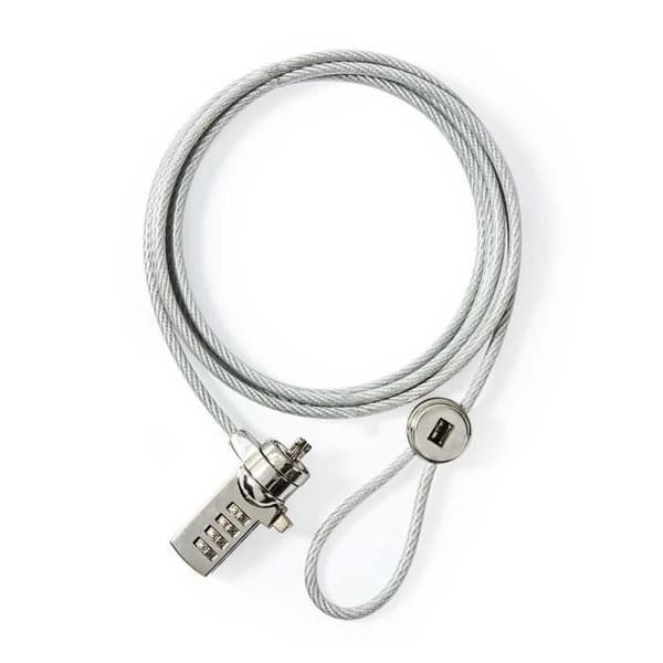 Lås för bärbar dator | Bild | 1,8m | Silver ALPEXE-369