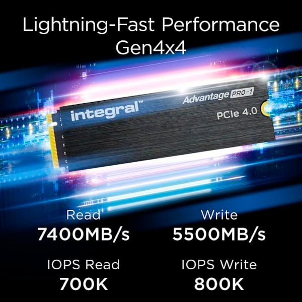 SSD - INTEGRAL - Advantage PRO-1 - 1 To - NVME M.2 PCIe Gen4x4 - Integrerad kylfläkt