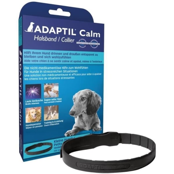 Adaptil Calm - Antistress för hundar - Rädsla, högt ljud, inlärning, begränsad - Halsband S Small