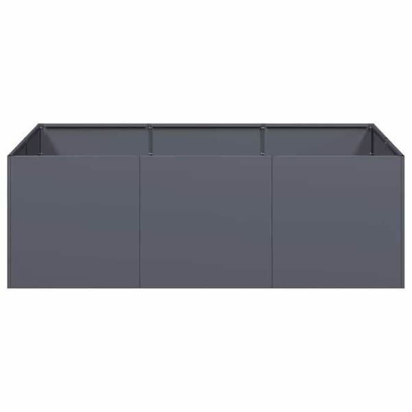 vidaXL Blomlåda antracit 120x80x40 cm stål 860747
