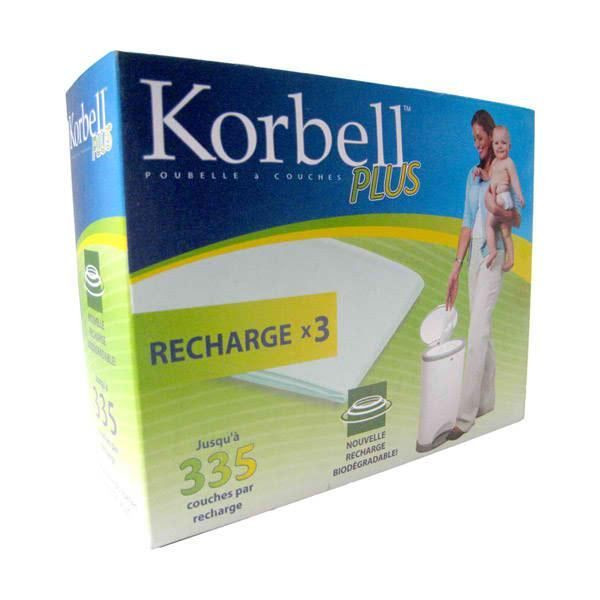 KORBELL PLUS Refill 3-pack för 26L behållare Grön