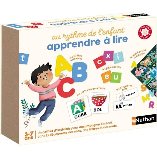 Lära läsa box för barn - Nathan - Rhythm of the child Jag lär mig att läsa - Positiv Education - Från 3 år Flerfärgad