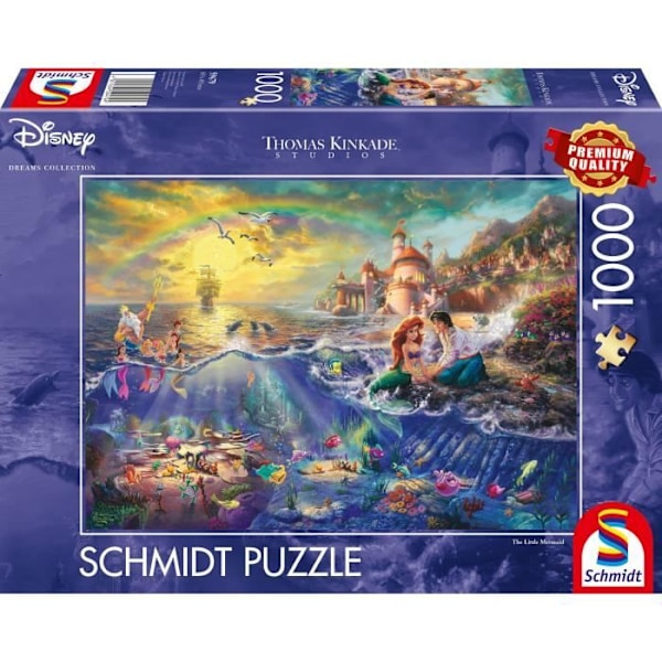 Pussel - SCHMIDT SPIELE - Disney Arielle den lilla sjöjungfrun - 1000 bitar