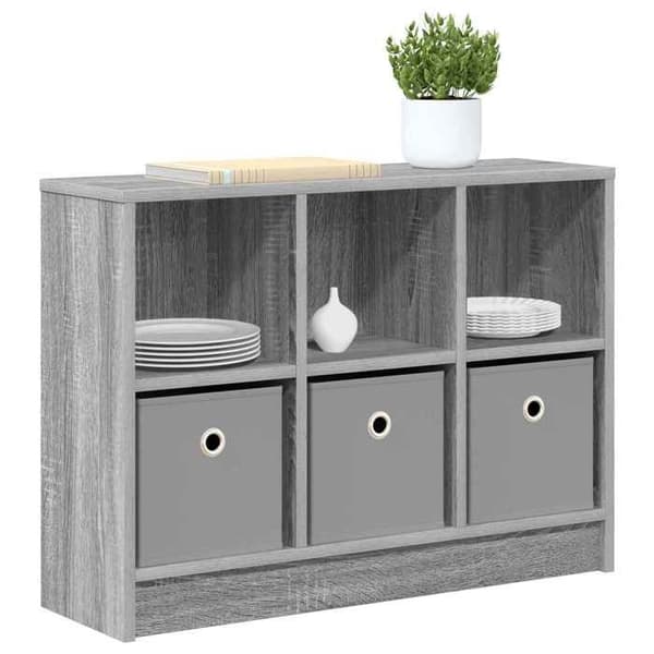 vidaXL Buffé med låda Grå Sonoma 73,5 x 22,5 x 53,5 cm 8000505
