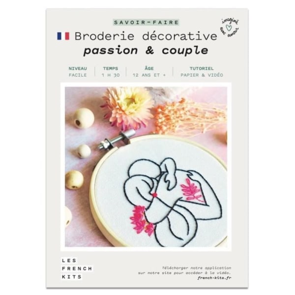 French Kits sy och broderi kit - Passion & par - Lätt nivå - 7 stycken