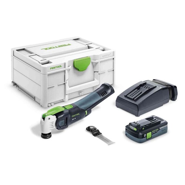 Oscillerande såg 18V OSC 18 HPC 4.0 EI-Plus + 4 Ah batteri + laddare + Systainer box - FESTOOL - 576595