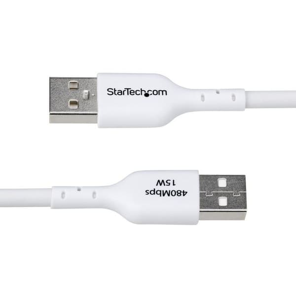 USB-kabel - STARTECH - USB-A till USB-C - 3 m - Snabbladdning 3A - Vit