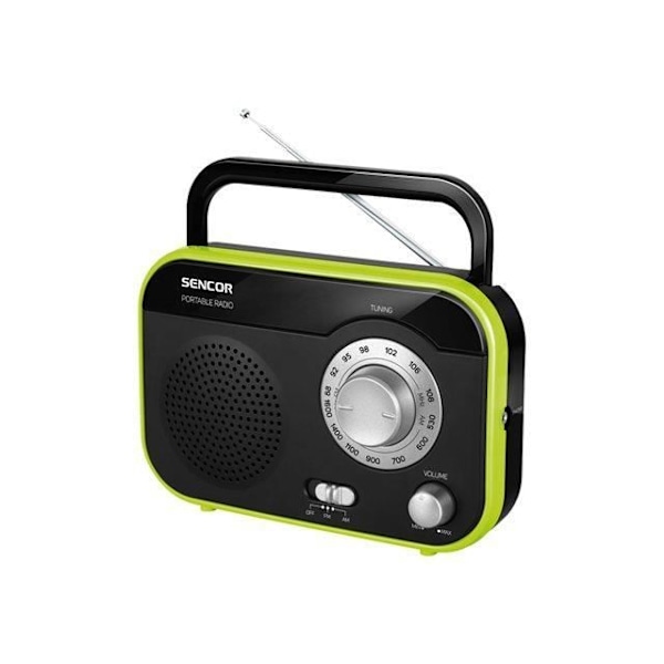 Bärbar radio - SENCOR - SRD 210 GN - Analog AM/FM - Batteri 2 x typ C