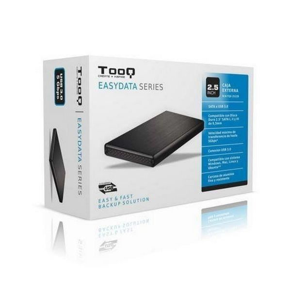 TooQ AAACET0181 TQE-2522B HD 2,5'' Externt hölje SATA III-USB 3.0 FAT32 / NTFS / eXT2 / HFS Svart