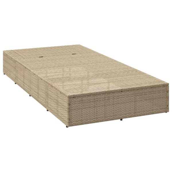 Transat - Beige - Justerbart ryggstöd - Tjocka kuddar - Flätad resin beige, ljusgrå