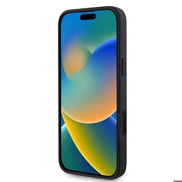 Skydd för iPhone 16 Plus - Guess Hardcase 4G Med Tryckta Randig MagSafe (GUHMP16MP4RPSK) - Svart
