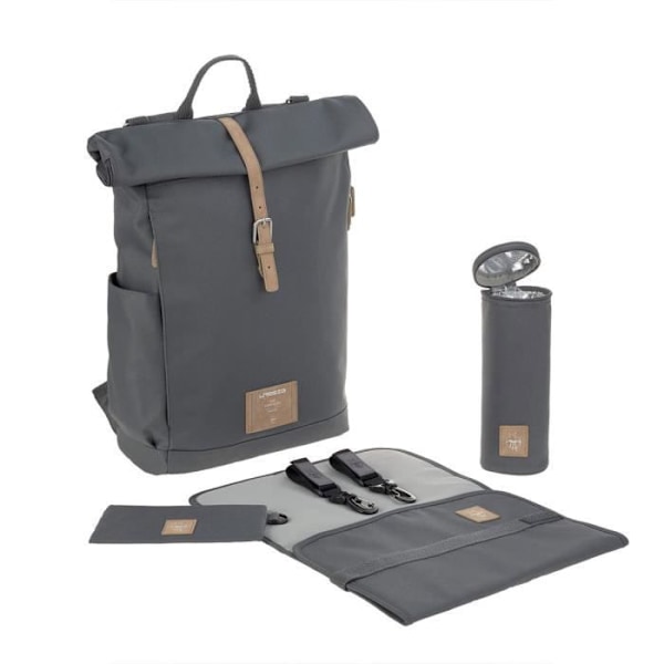 Lässig Skötväska-ryggsäck Green Label Rolltop Antracit Grå