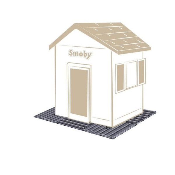 Smoby - Set med 6 plattor - Husgolv - 45x45cm - Träeffekt - Anti-UV - 100 % återvunnen och återvinningsbar plast -