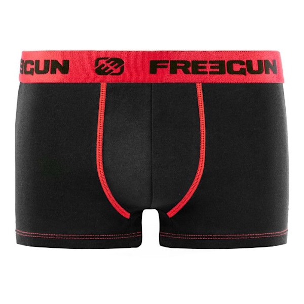 Freegun Boxer Herr Caleçon Herr - Svart (Pack om 6) Röd M