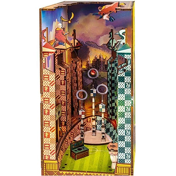 Bokhörna - DIY-kit för att bygga 3D-modell Bokstöd - REVELL - Tiny Adventures - Harry Potter - Quidditch-plan - LED