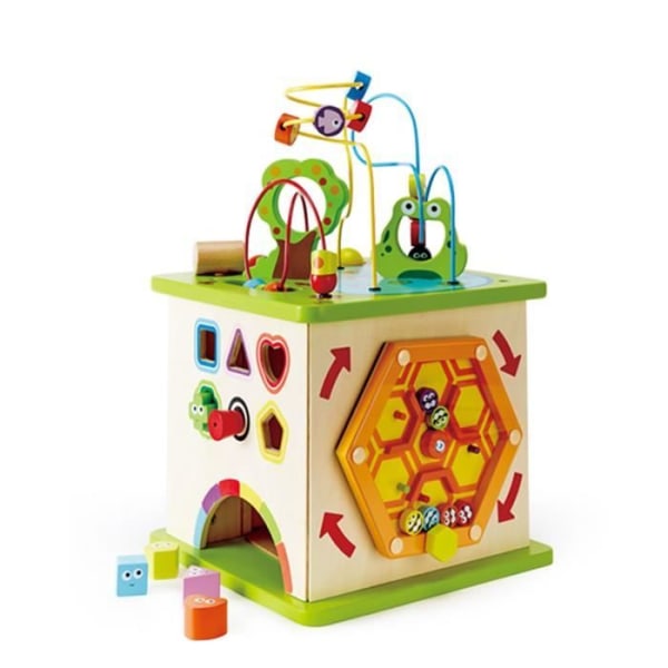 Country Critters Hape Activity Cube - Utvecklingsleksak i trä för spädbarn från 12 månader och uppåt Flerfärgad