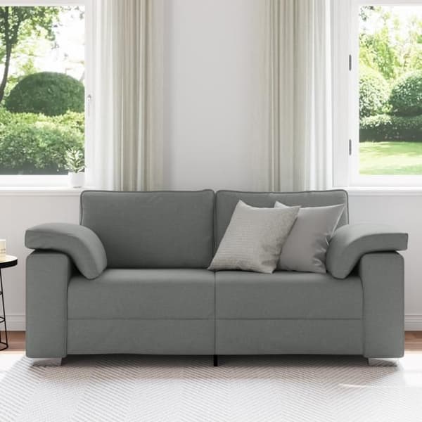 Soffa Loveseat - Mörkgrå - 2.5 platser - Tyg - Mjuk Komfort Grå