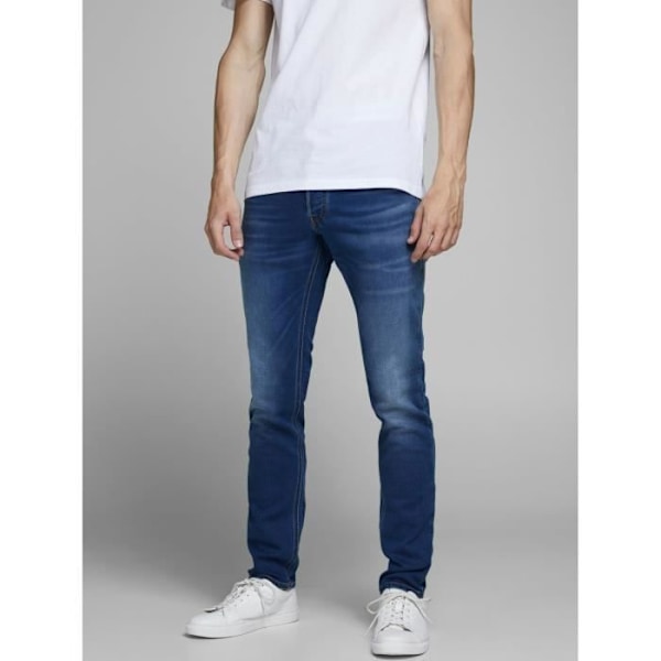 JACK & JONES Långa jeans i blå denim för män Mörkblå 32/32