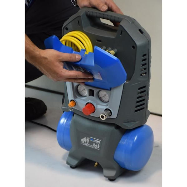 ABAC SUITCASE kolvkompressor - 6 - 1,5 HP - 230 V Mono - 9,6 m3/h - 8b - 6 L blått och svart