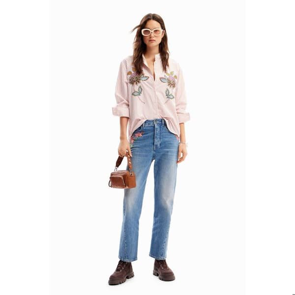 Desigual Carina jeans för kvinnor blå 42