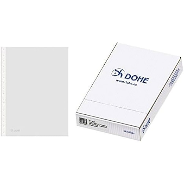 Hus A4 - DOHE - Premium Kristall - 100 Enheter - Transparent - Multihål - Grov Polypropen Transparent