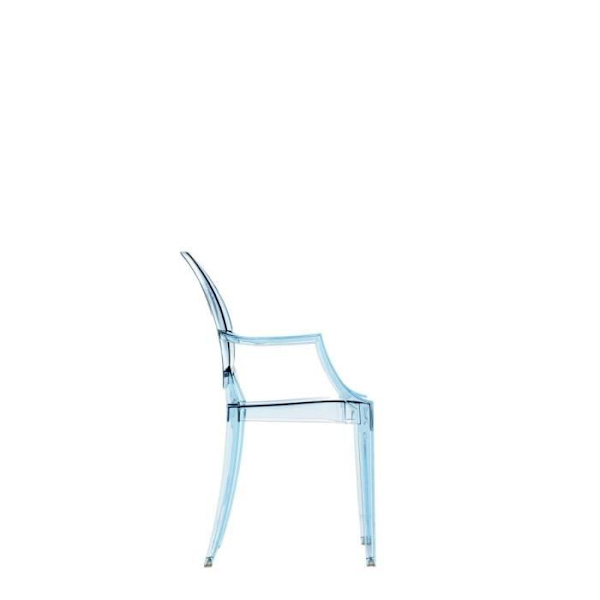 Kartell Lou Ghost Chaise, Blå, 2.7 x 37 x 63 cm - 0285577