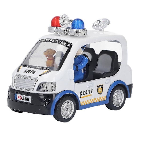 Poliisiautojen mallilelu valo- ja ääniefekteillä, metalliseos, maastoautolelu lapsille, taaperoille ja pojille