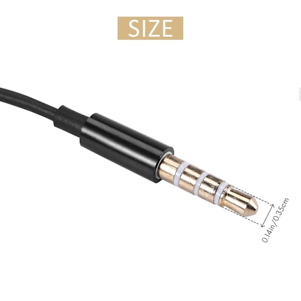 3,5 mm Enkel In-Ear Mono Hörlur Öronsnäcka Hörlurar med Mikrofon För Telefon för