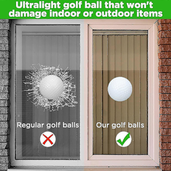 100 stk. Golf Treningsball Hul Golfball Trening Golfballer Med Mesh Snørestreng Oppbevaringsposer F