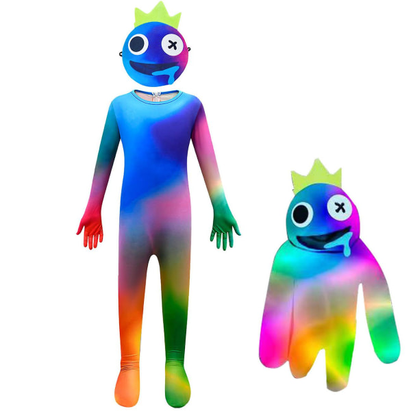Barn Halloween Kostymer Anime Rainbow Venn Spill Cosplay Klær Gutter Jenter Bodysuit Cartoon Carnival Julegave til barn 4672 110cm